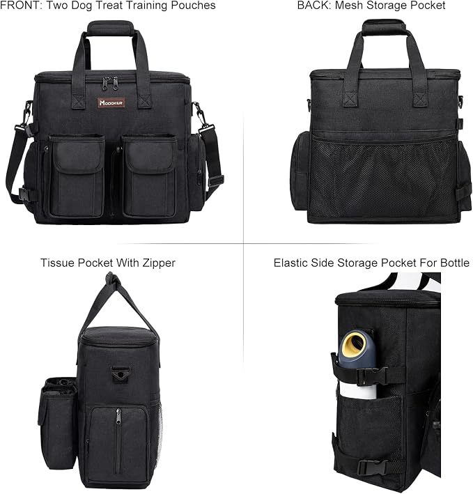 Dog Travel Bag, Airline Approved Pet Carrier for Cats and Dogs | Dog travel accessories set with feeding supplies, bowls, mat, and strap. Ideal for weekend trips. - Image 4