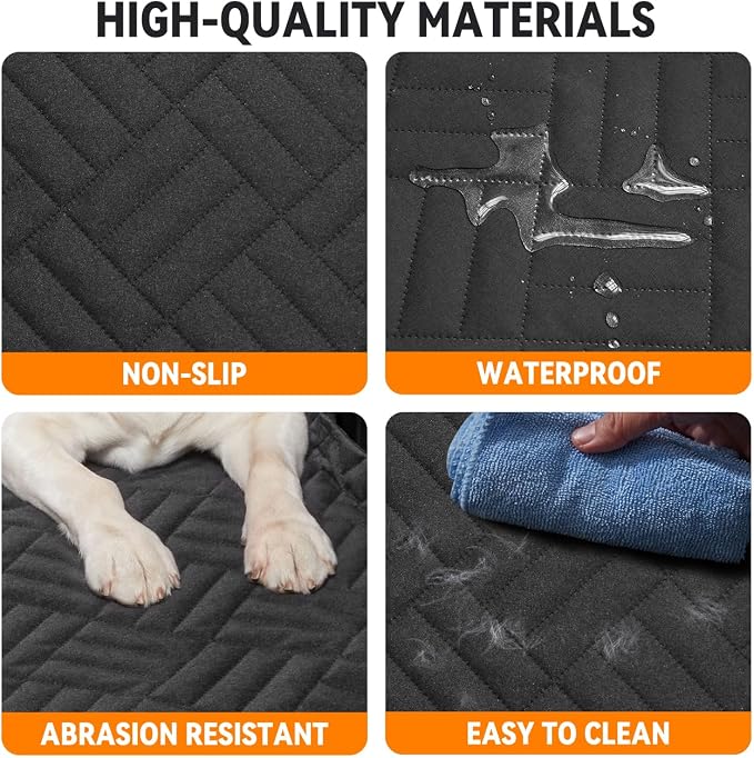 YJGF Hard Bottom Dog Car Seat Cover for Full-Size Trucks,Back Seat Extender | Strong Support,More Rest Space,Waterproof, Scratch Resistant,Car Seat Protector,Dog Hammock for Full-Size Truck - Image 5