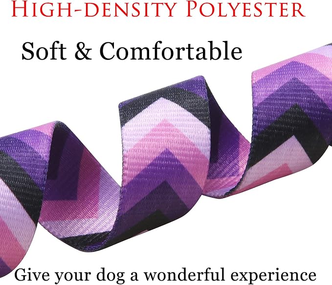 Mihqy Dog Collar for Large Dogs, Fashion Design, Purple Arrow,L | Neck Fit 14.9"-24.8", Multiple Patterns，4 Sizes for Small Medium Large Dogs, Comfortable for Walks and Outdoor Hikes - Image 5