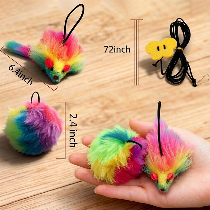 Hanging Toys for Doorway, door frame cat toys for Indoor Cats Kitten 2 Pcs | Self play, soft plush, for all cats – burn off excess energy, reduces boredom, scratching, stress & boosts fitness. - Image 6