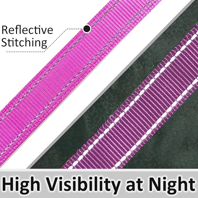 3 Handle Dog Leash 10FT Triple Handle Reflective Large Medium Dog | Multi Handles Heavy Duty Training Lead with Padded Traffic Handles for Control and Safety-Purple - Image 6