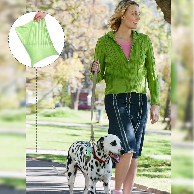 2 Pack Dog Poop Bag Dispenser with Built-in LED Flashlight, Pet Waste Bag Holder for Leash with Carabiner Clip for Lead Leash, 2 Rolls Leak-proof Doggy Waste Bags for Dog Walking, Blue,Eliamo - Image 6