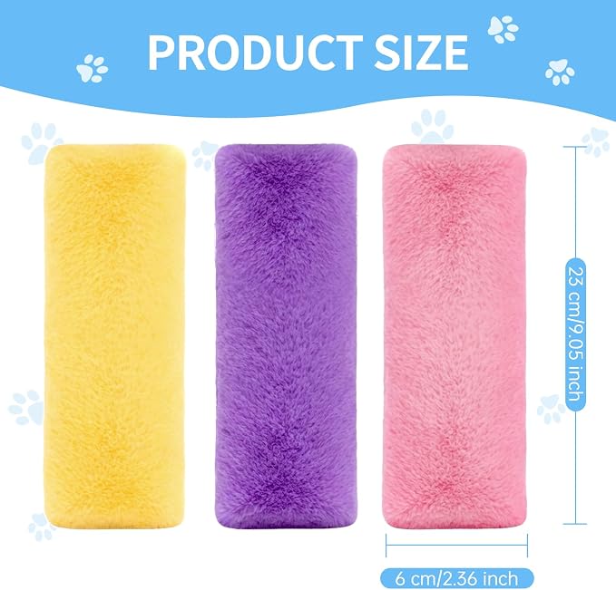 WOUSEDO Catnip Plush Pillows Toys 3 Pack, Crinkle Sound and Catnip Inside | Soft and Durable, Interactive Indoor Cat Kicker Toy for Kitten, Promotes Cat Exercise & Play, Companion for Indoor Cats Toy - Image 2