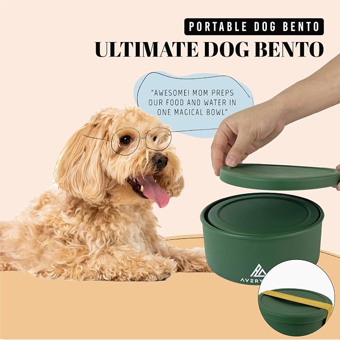 AVERYDAY 30 Oz Travel Dog Bowls with Lids, 2-in-1 Portable Pet Bowls for Food and Water, Leakproof Travel Dog Food & Water Bowl for Outdoor, Camping, Travel Dog Feeding Bowl, Daycare Pet Bowls - Image 2