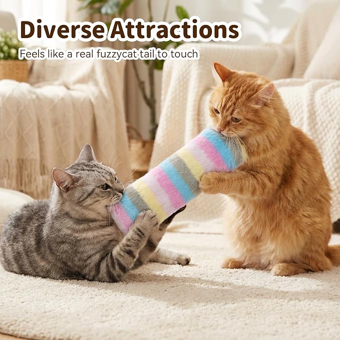 Cat Toys 3 Pack Catnip Pillows, Soft and Durable Crinkle Sound, Rainbow | With Catnip Inside, Interactive Cat Toy For Indoor Cats, Promotes Kitty Exercise - Image 2
