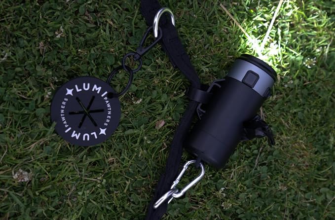 Lumi Waste Bag Holder with LED Flashlight and Carabiner Clip Blue | Dog waste bag holder with LED flashlight, carabiner clip, and waste bags for walks, hikes, travel, and everyday use. - Image 5