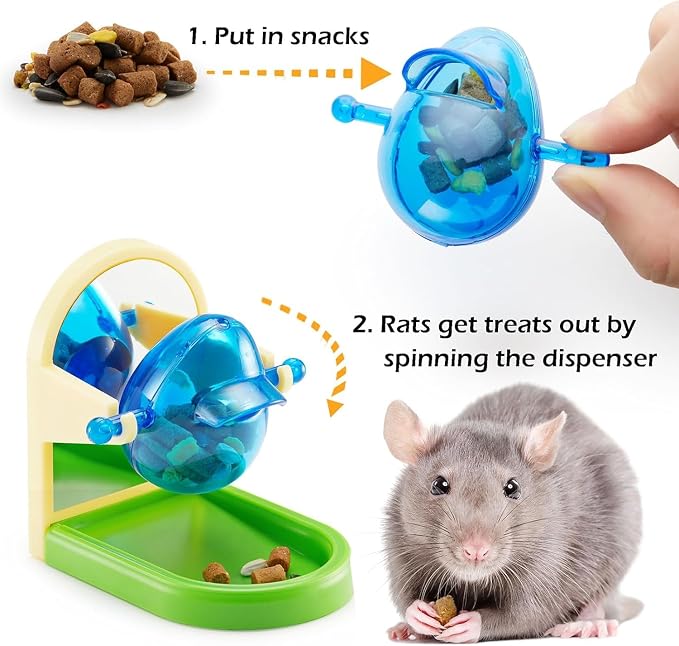 2Pcs Rat Enrichment Foraging Toy, Intelligent Treat Dispensing Puzzle | Interactive Puzzle Design Inspires Natural Foraging Instincts, Slows Feeding Speed to Relieve Boredom and Anxiety for Rats - Image 2