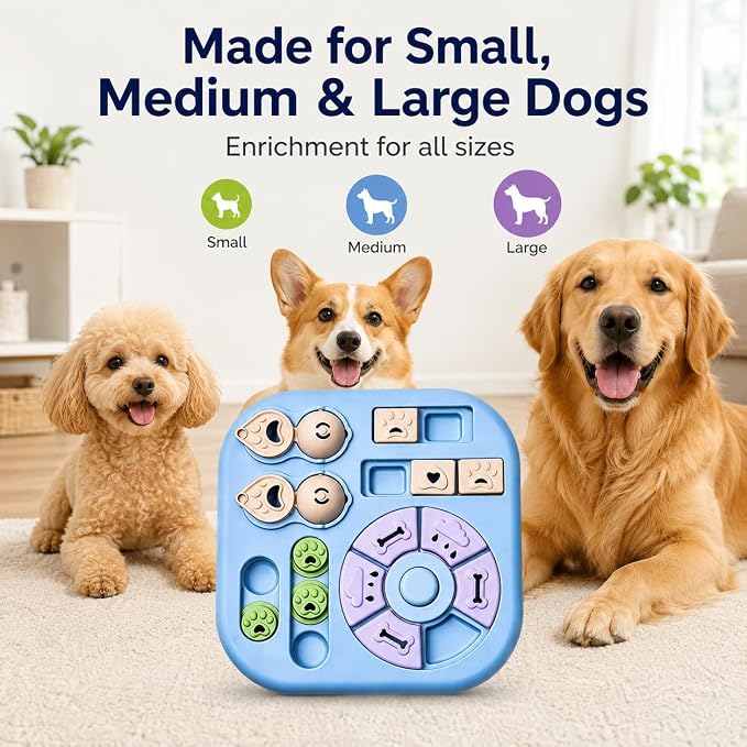 Tee Shirt Galaxy Dog Puzzle Toys, Treat Dispensing Puzzle Feeder for IQ Training and Mental Stimulation, Slow Feeder Enrichment Toy for Small Medium Large Dogs, Light Blue - Image 8