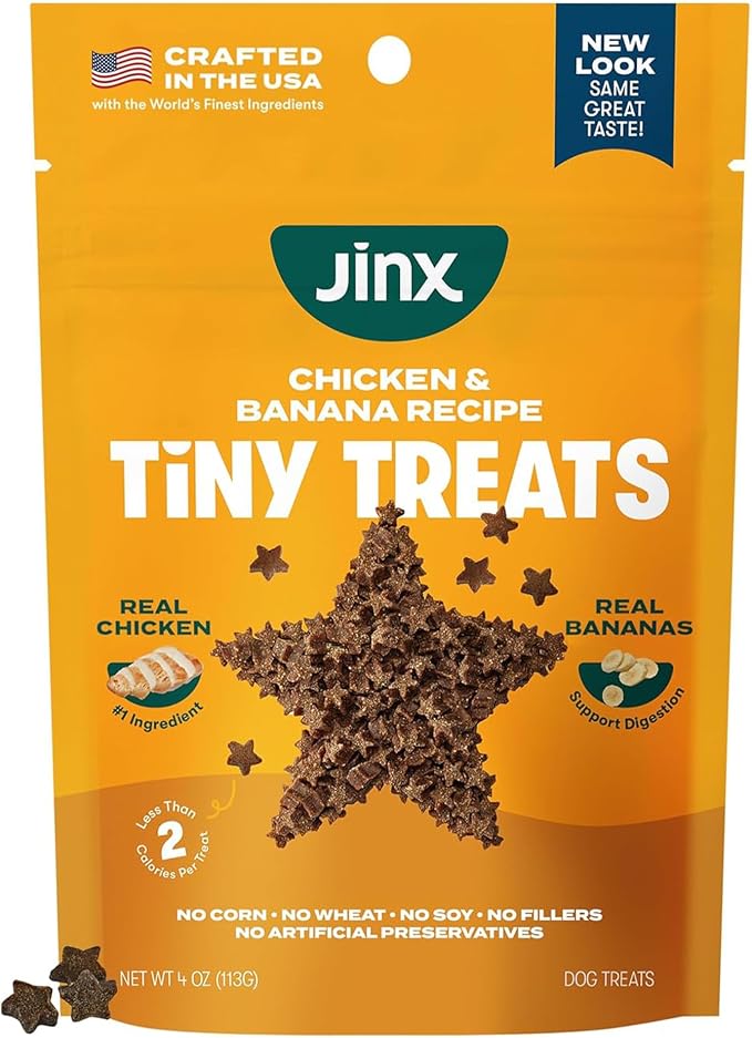 Jinx Dog Training Treats, Bite-Sized Training Treats for Dogs, Chicken, 4oz | 1 Pack Healthy Dog Treats Training with Cage Free Chicken, Vitamins for Immunity & No Fillers for Puppies, Adults & Seniors by Jinx