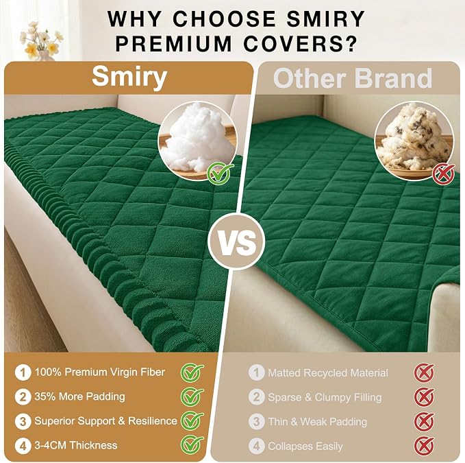 Smiry Non Slip Couch Cover for Dogs, Fuzzy Plush Pet Sofa Protector | Washable Furniture Cover for Large Dogs & Cats, Scratch & Dirt Resistant, For 3 Cushion Couch, Turquoise, 27.6"x82.7" - Image 4