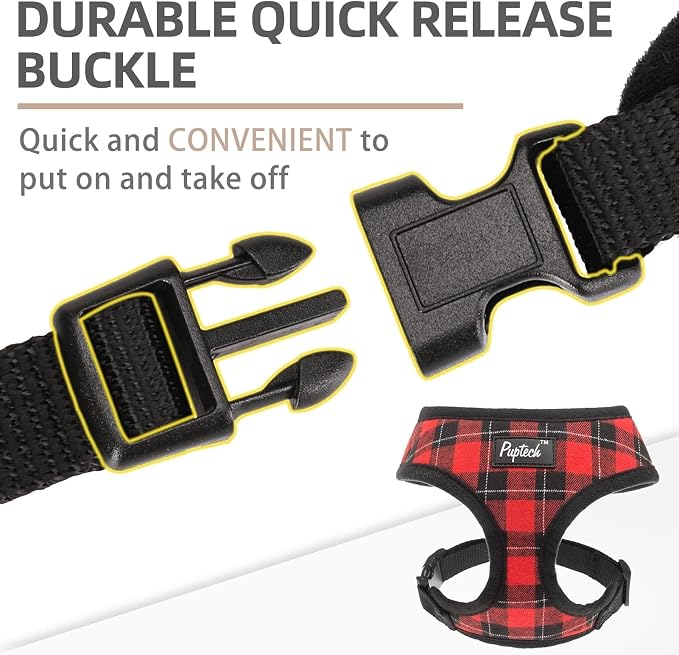 PUPTECK Small Dog Harness and Leash Set No Pull for XS XXS Sized Dogs Puppy | Escape Proof No Choke Pet Cat Adjustable Soft Padded Walking Vest - Image 4
