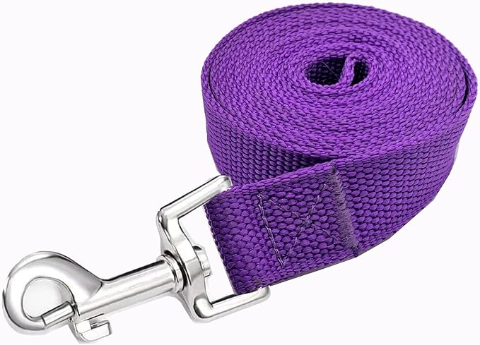 Strong Nylon Dog Leash, 4FT/ 5 FT/ 6FT Dog Leashes for Medium Large Dogs (5FT, Purple) - Image 3