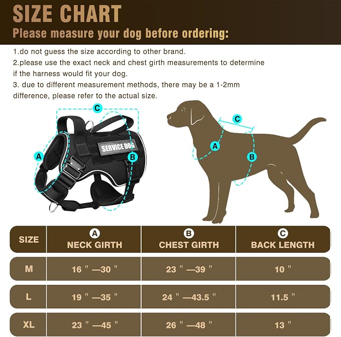 2X Metal Buckle Service Working MOLLE Dog Vest with 10 Pet Patches | Tactical Dog Harness for Large Dog, No-pull Military Working Vest for Training Hunting Walking，2x D Rings for Leash Clip - Image 6