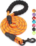 2/4/5/6 FT Dog Leash with Comfortable Padded Handle and Highly Reflective Threads for Small Medium and Large Dogs (5FT-1/2'', Orange) by BAAPET