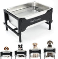 4 Gallon Elevated Dog Water Bowl, 4-Height Stand for Large Dogs | 4 Gallon Stainless Steel Bowl, 4 Heights 9.65-15.16 in, Non-Slip Feet, Indoor Outdoor Use, Easy-Clean Surface, Large Breeds by Lonepetu