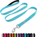 6 FT Basic Dog Leash for Small Dogs,Sky Blue | Padded Handle,Metal D-Ring,Heavy Duty Nylon Webbing, for Walking & Training by Penseepet