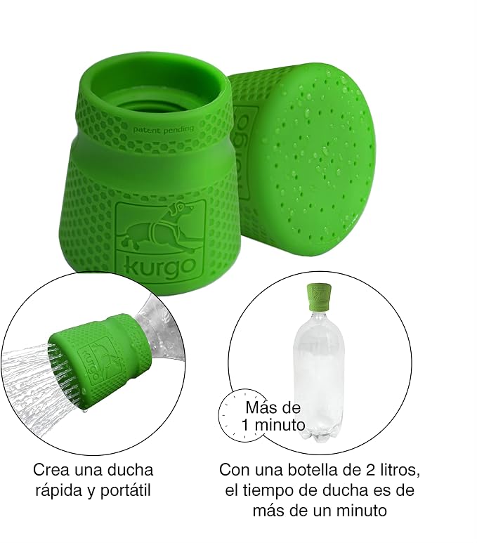 Kurgo Mud Dog Travel Shower | Turns Any Bottle into a Portable Shower, Food-Grade Silicone Sprayer, Dishwasher Safe, for Camping & Hikes, Fits 16 oz - 2L - Image 2