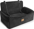 JOEJOY Dog Car Seat for Large Medium Sized Dogs Under 55 lbs, Dog Booster Seat for 2 Small Dogs with Detachable Washable Cover, Memory Foam Pet Car Seat with 2 Safety Belts and Storage Pockets by JOEJOY