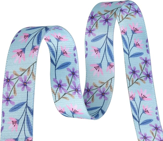 Mihqy Dog Collar and Leash Set, for Large Dogs, Pink Purple Floral Set,L | with Floral Patterns, Adjustable for Small Medium Large Dogs, Comfortable for Walks and Outdoor Hikes - Image 3