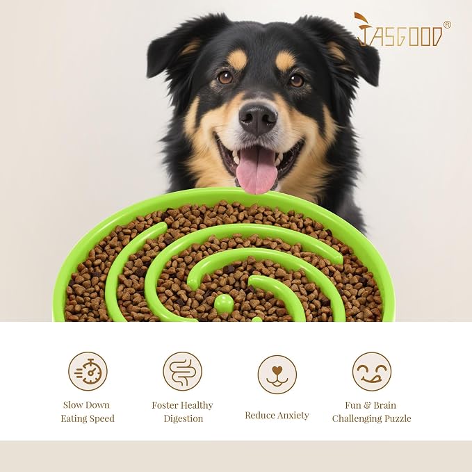 JASGOOD Slow Feeder Dogs Bowl for Large Medium Dogs,Anti-Gulping Pet Slower Food Feeding Bowls Stop Bloat,Preventing Choking Healthy Design Dogs Bowl - Image 6