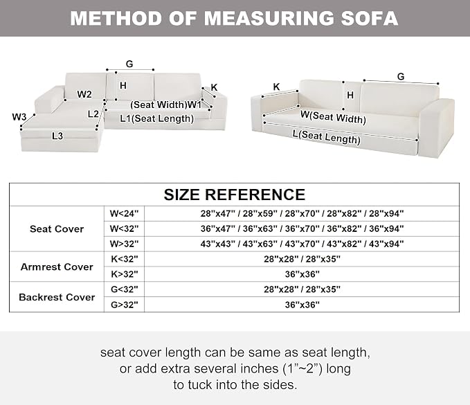 vctops Boho Cotton Quilted Sofa Couch Cover Washable Soft Non Slip Sectional Couch Covers Floral Embroidery Sofa Slipcover for Dogs, Children, Pets Furniture Protector (Grey,36"x82") - Image 3