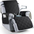 TAOCOCO Waterproof Recliner Chair Covers 30 Inch Wide, Oversized Recliner Covers for Recliner Chair with Pocket, Recliner Slipcovers with Straps Furniture Protector for Kids Pets (30'', Black) by TAOCOCO
