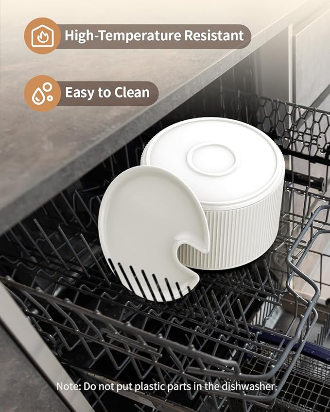 Wonder Creature Ceramic Cat Water Fountain 2.2L/74oz (White) | Quiet Pet Fountain with BPA-Free Ceramic Material, Triple Filtration System, Easy Cleaning Design for Cats and Dogs - Image 5