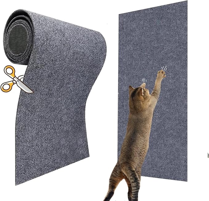 KEYIDE Couch Cat Scratch Protector 79 x 16 Cat Scratcher Wall Climbing from Cat Claws for DlY Tower Post Cat Tree (Grey) by KEYIDE