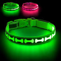 Flashseen LED Dog Collar Light Up USB-C Rechargeable (Green, Small) | Glow in the Dark Collar for Night Walking, Adjustable Waterproof Visibility Glowing Collars for Dogs by Flashseen