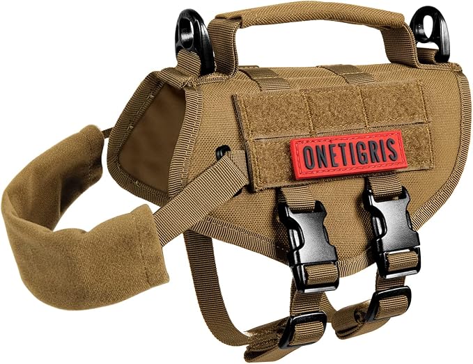 OneTigris Tactical Dog Harness XXS Puppy Vest with Vertical Handle | Tactical XXS puppy harness with vertical handle & fleece padding. Quick-release for easy on/off. Ideal for training & walks. - Image 2