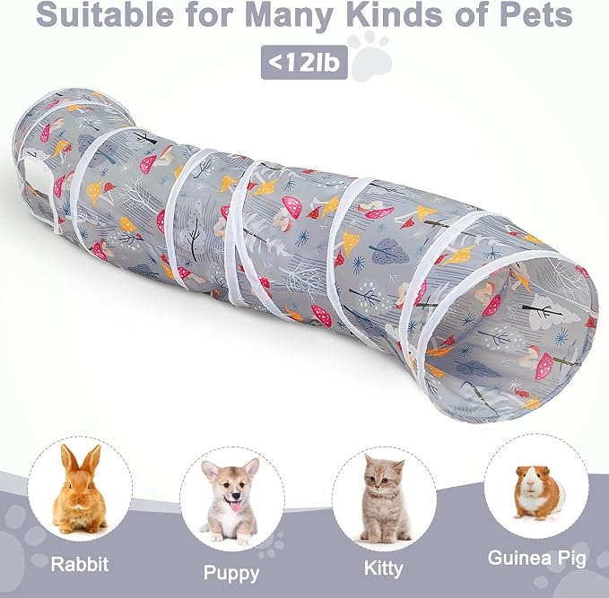 Glittme S-Shape Cat Tunnel, Foldable Cat Tunnels for Indoor Cats | Interactive Bunny Tunnel And Cat Tubes With Crinkle Sounds. Ideal For Kittens, Ferrets And Small Pets To Hide, Play Or Rest - Image 7