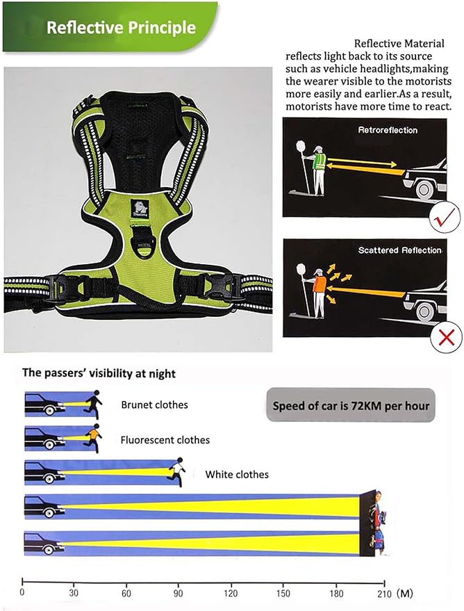 TRUE LOVE Adjustable No-Pull Dog Harness Reflective Vest, Orange, S | Front Clip, No-Choke, Soft Padded, Control Handle, Anti Escape, Dog Car Harness, Walking and Training, Escape Proof, TLH5651 - Image 7
