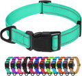 TagME Small Dog Collar, Reflective Puppy Collar, Turquoise, 5/8" Width | Lightweight, Nylon Collar for Puppies and Small Dogs, Adjustable Length, 12 Color Choices, Reflective for Evening Walks by TagME