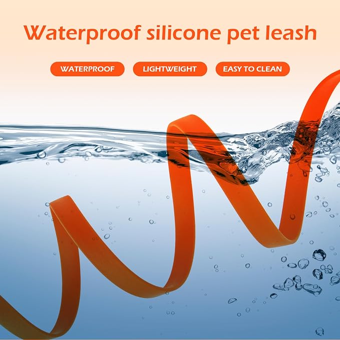 Wolfone Waterproof Dog Leash 10FT PVC Coated Training Lead for Dogs | Long Line Dog Leash Easy clean PVC coated leash with durable nylon core perfect for recall training walking and outdoor use - Image 5