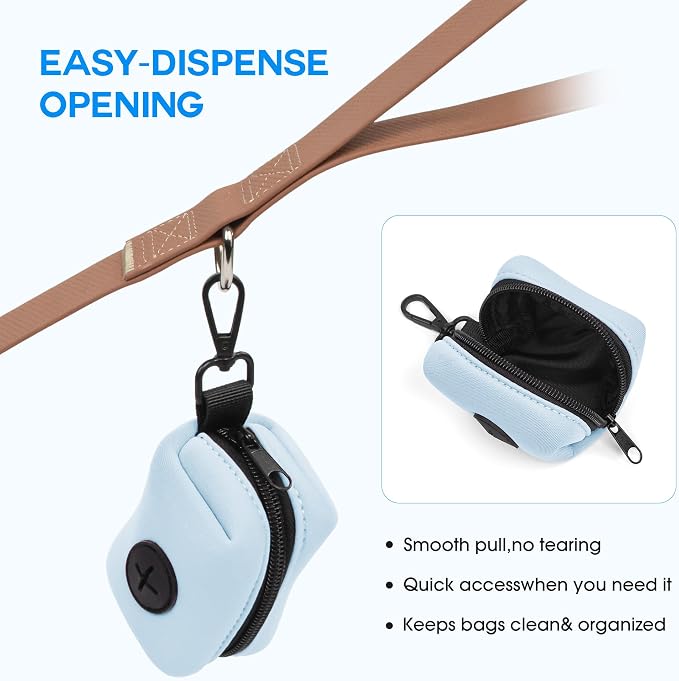 Wolfone Dog Waste Bag Holder Leash Poop Bag Dispenser with Secure Clip | Secure Clip Design Durable & Odor-Free Universal Bag Fit Lightweight & Portable Stylish Color Options - Image 6