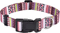 Mihqy Dog Collar for Large Dogs, Fashion Design, Pink Bohemia,L | Neck Fit 14.9"-24.8", Multiple Patterns，4 Sizes for Small Medium Large Dogs, Comfortable for Walks and Outdoor Hikes by Mihqy