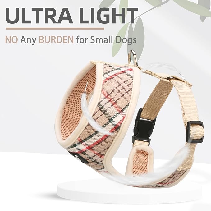 PUPTECK Small Dog Harness and Leash Set No Pull for XS XXS Sized Dogs Puppy | Escape Proof No Choke Pet Cat Adjustable Soft Padded Walking Vest - Image 5