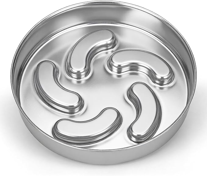 Slow Feeder Dog Bowl, 2 Cups Stainless Steel Heavy Duty Bowl Non-Slip Base | Premium Stainless Steel Material, Helps Slow Down Eating For Small, Medium And Large Breed Dogs by Unknown