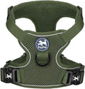 PoyPet Mesh Dog Harness, Reflective Breathable Puppy Vest for Large Dogs | Lightweight, Soft Air Mesh, Back D-ring, Adjustable, Comfortable Double Padded, No Choke for Daily Walking, XL,Military Green by PoyPet