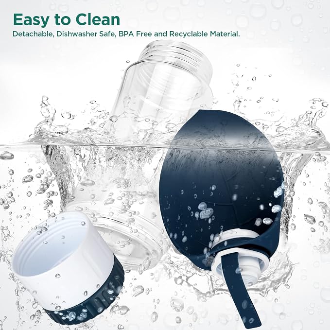 Uppetly Dog Water Bottle, Portable Pet Water Bottle with Food Container and Drinking Feeder, Leak Proof, BPA-Free, Foldable Puppy Water Cup Dispenser for Outdoor Walking, Travel, Hiking 20OZ - Image 5