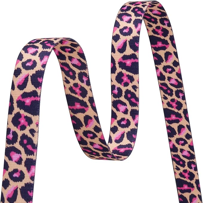 Mihqy Dog Collar and Leash Set, for Medium Dogs, Pink Leopard Set,M | with Fashion Patterns, Adjustable for Small Medium Large Dogs, Comfortable for Walks and Outdoor Hikes - Image 3