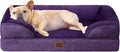 EHEYCIGA Orthopedic Dog Bed Medium Size Dog, Waterproof Washable Pet Beds | Non-Slip Bottom and Egg-Crate Memory Foam Dog Couch Bed with Washable Removable Cover, Purple by EHEYCIGA