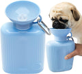 Springland 44oz Classic Portable Dog Water Bottle with Built-in Bowl, Blue | Leak-proof, BPA-free, one-hand squeeze, for travel & hiking, fits car cup holders, great dog gift, as seen on Shark Tank by Springland