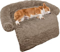 Calming Dog Bed Fluffy Plush Dog Mat for Furniture Protector with Removable Washable Cover for Large Medium Small Dogs and Cats (Medium(41x37x6), Camel) by GGIB