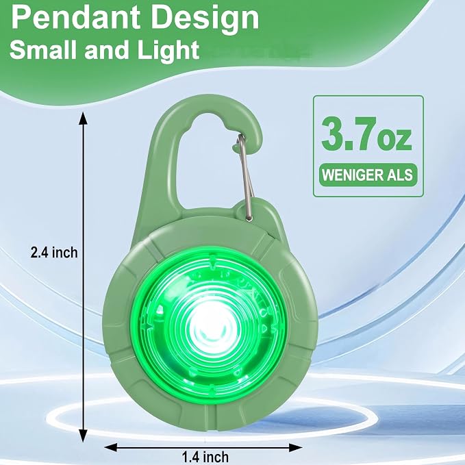 Dog Collar Light, Rechargeable Dog Lights 2 Pack, Safety lights suitable for backpacks, schoolbags, clothing, children's cars, and pet collars(Green) - Image 3