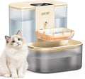 Heated Cat Water Fountain No Filters,4.5L Wireless Automatic Pet Fountain | Warms Water to 28°C/82°F,Wastewater Separation,Ceramic Bowl,4000mAh Battery,Remote Control,Pet Water Fountain for Cats & Dogs by Ckinpet
