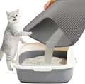 Cat Litter Box Mat,Double-Layer Honeycomb Litter Trap 35"x24" Gray | Catches Scattered Particles to Stop Tracking,Waterproof Design Urineproof Base Protects Floors, Easy to Clean, Indoor Cats by Unknown