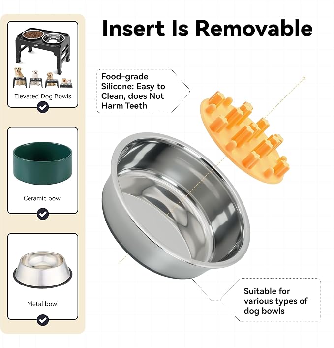 Slow Feeder Insert for Cat Dog Bowls, Anti-Choking Silicone with Strong Suction Cups, Fits Most Cat Bowls, Ideal for Puppy Small Medium Breeds - Image 5
