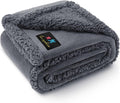 Waterproof Pet Blanket, Liquid Pee Proof Dog Blanket for Sofa Bed Couch, Reversible Sherpa Fleece Furniture Protector Cover for Small Medium Large Dogs Cats, Dark Gray Medium（57" x 40"） | waterproof pet blanket sherpa fleece reversible couch cover bed ... by luciphia
