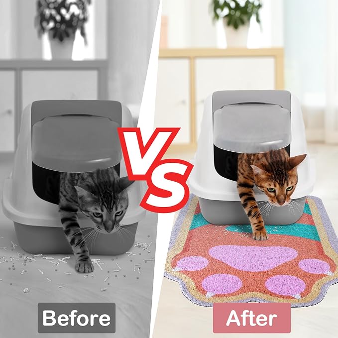 Unicorn Catcher Large Cat Litter Mat, 33.5"x22.4" Litter Trapping Mat | Kitty Litter Mat With Soft PVC Loop Mesh And Non-Slip Backing For Easy-Clean Floor Protection And Home Decor - Image 3